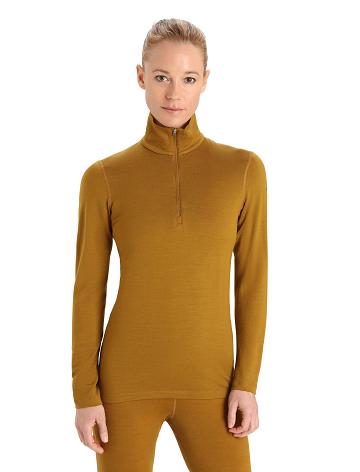 Women's Icebreaker Merino 260 Tech Long Sleeve Half Zip Thermal Top Base Layers Clove | CA 1035XYUF